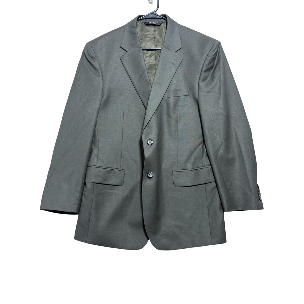 Jos A Bank Blazer Mens 42R Charcoal Gray 100% Wool Two Button Notch Lapel Lined